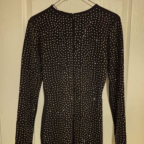 Brand new black fitted dress with silver embellishment - Picture 2 of 3